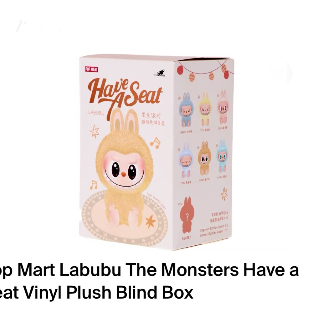 Pop Mart Labubu Have a seat